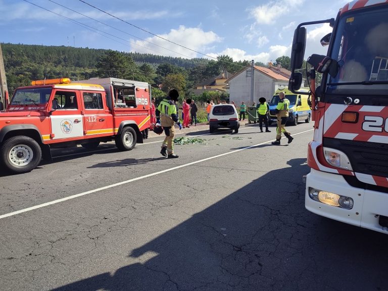 Evacuado en helicóptero un veciño de Camariñas que sufriu un accidente